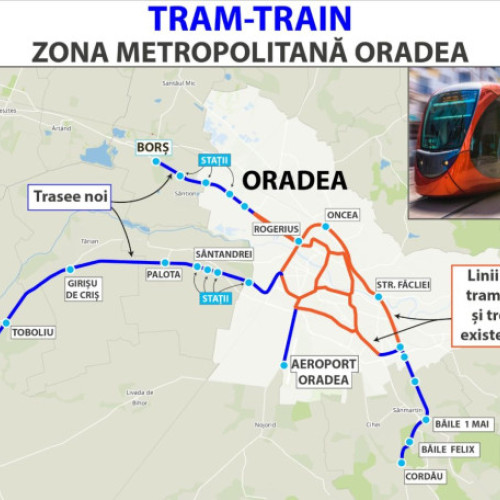 Colaborare între Consiliul Județean Bihor și CFR pentru dezvoltarea rețelei tram-train la Oradea