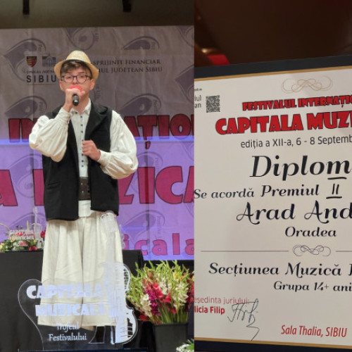 Andrei Arad, talentul orădean, a strălucit la Festivalul Internațional &quot;Capitala Muzicală&quot;