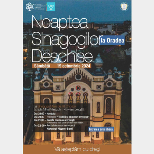 Noaptea Sinagogilor Deschise, la Oradea