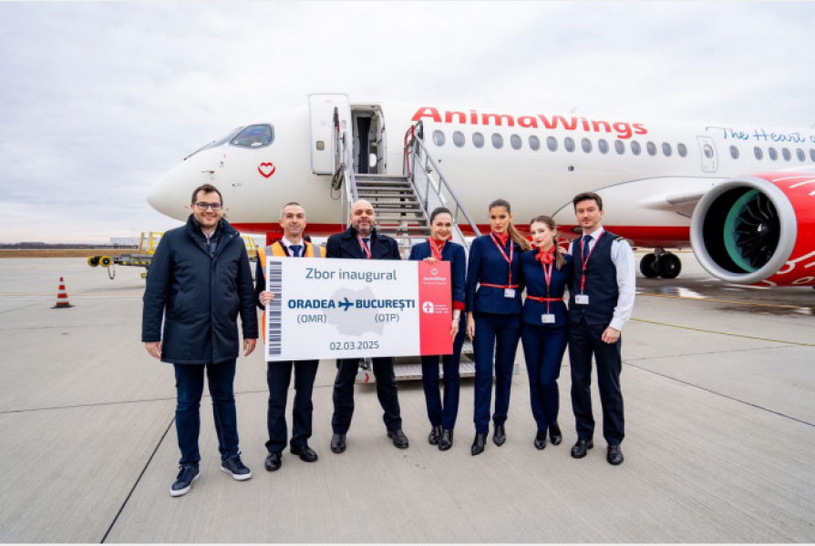 Primul zbor AnimaWings pe ruta București - Oradea a fost inaugurat