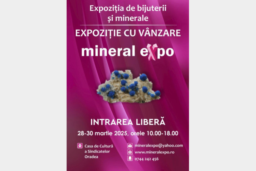Mineral Expo, o expozitie de bijuterii si cristale, ajunge la Oradea