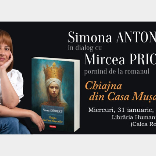 Simona Antonescu și Mircea Pricăjan, în dialog la Librăria Humanitas Oradea