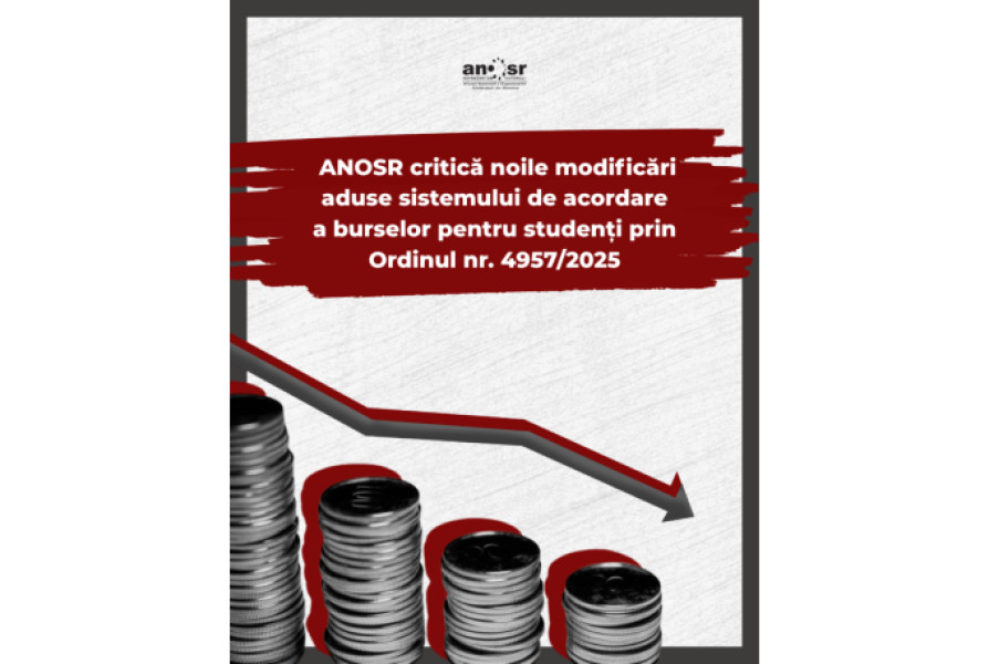 Ministrul Educației introduce restricții pentru bursele studențești, criticate de ANOSR