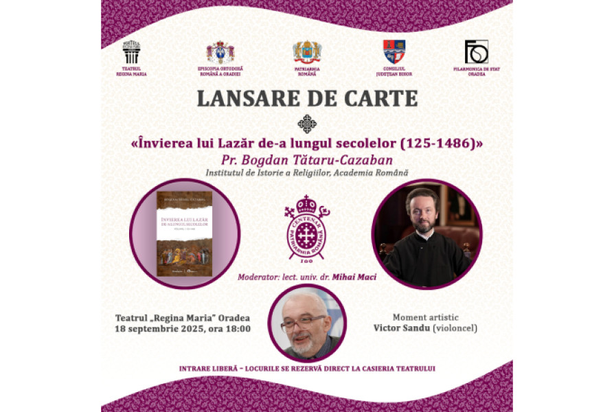 Lansarea volumului părintelui Bogdan Tătaru-Cazaban la Oradea