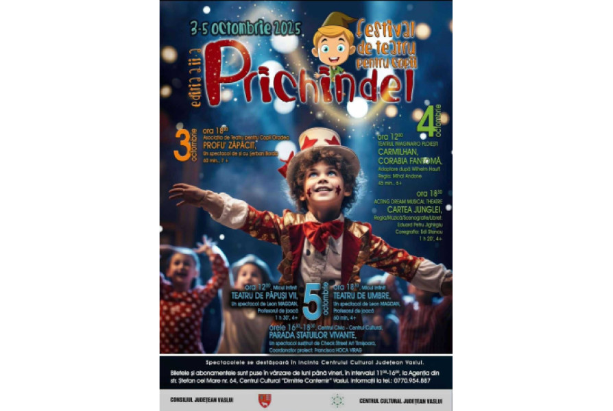 Actorul Șerban Borda aduce „Profu’ zăpăcit” la Festivalul Prichindel din Vaslui