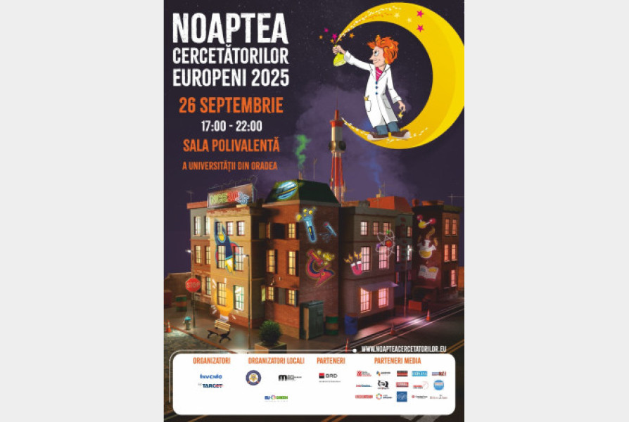 Universitatea din Oradea organizează Noaptea Cercetătorilor Europeni pe 26 septembrie