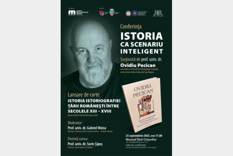 Conferință și lansare de carte la Muzeul Țării Crișurilor cu Ovidiu Pecican