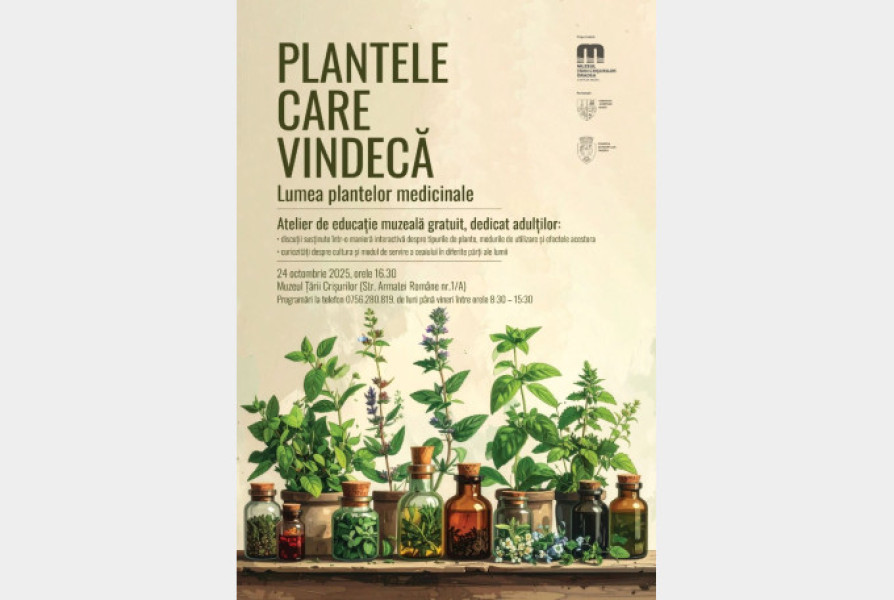 Atelier despre plantele medicinale, organizat la Muzeul Țării Crișurilor
