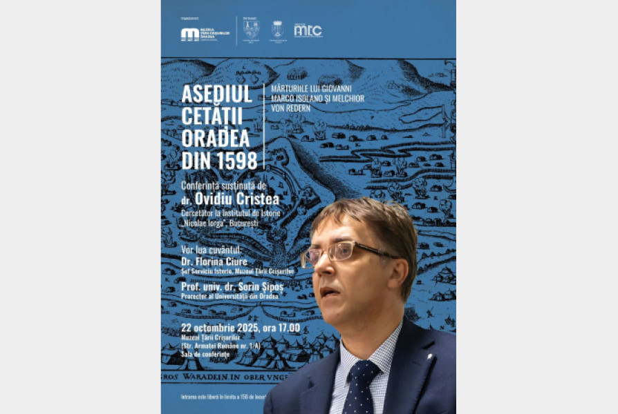 Conferință despre asediul cetății Oradea din 1598, organizată la Muzeul Țării Crișurilor