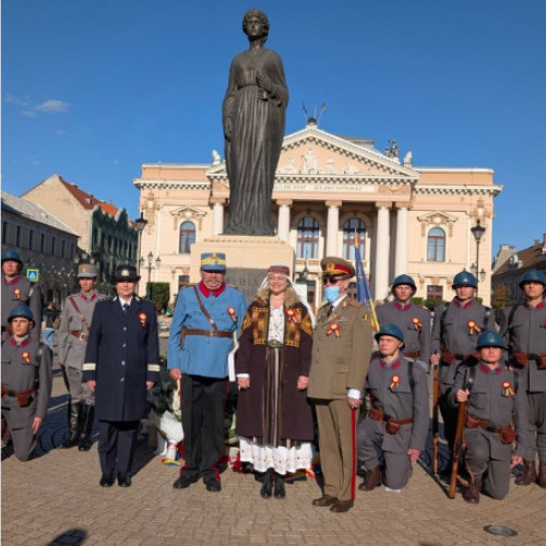 Oradea a sărbătorit 150 de ani de la nașterea Reginei Maria cu o ceremonie militară