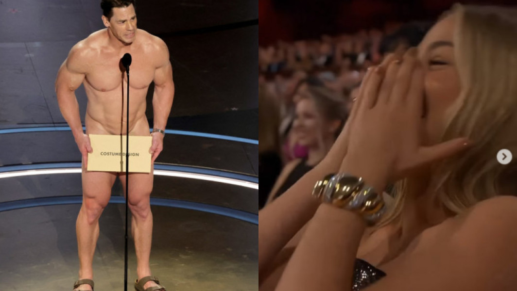 Reactia virala a lui Margot Robbie la Oscar 2024: John Cena dezbracat complet pe scena!