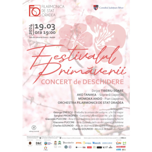 Primul concert al Festivalului Primăverii va avea loc mâine, 19 martie, la sala "Enescu - Bartók"!