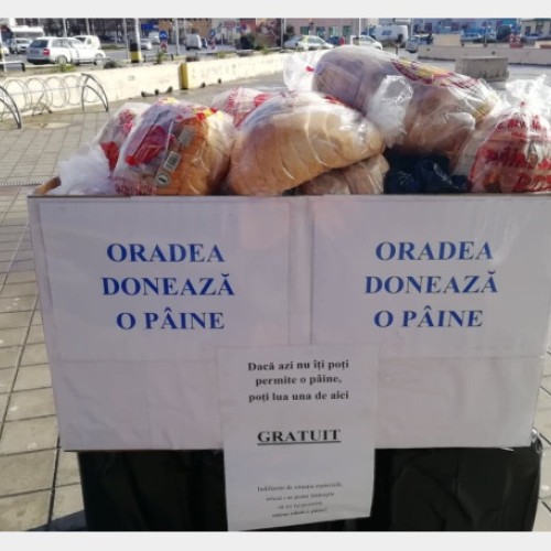 Proiectul "Oradea donează o pâine" se va desfășura în patru locații din Oradea astăzi, 28 martie, între orele 15.00-17.00