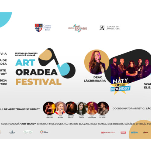 Școala de Arte 'Francisc Hubic' organizează a VI-a ediţie a „Art Oradea Festival”, un festival-concurs național de muzică ușoară, cu participarea tinerelor voci talentate, în data de 24 Mai 2024 la Filarmonica din Oradea.